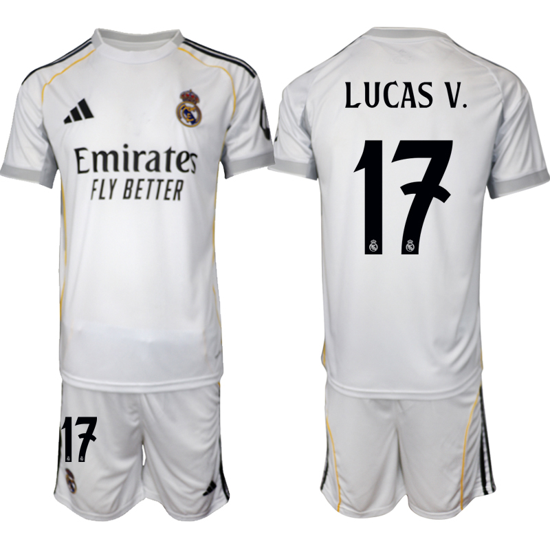 Men 2025-2026 Club Real Madrid home White #17 Soccer Jersey->real madrid jersey->Soccer Club Jersey